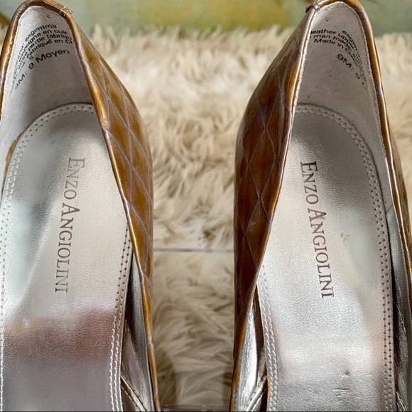 ENZO ANGIOLINI, Patent Leather Peep Toe Heels - Picture 3 of 8